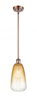 Brookhaven Almond - 1 Light - 6 inch - Antique Copper - Stem hung - Mini Pendant (3442|516-1S-AC-G480-6AM)