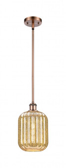 Preston Cylinder - 1 Light - 7 inch - Antique Copper - Stem hung - Mini Pendant (3442|516-1S-AC-G460-7ME)