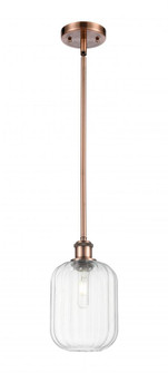 Preston Cylinder - 1 Light - 7 inch - Antique Copper - Stem hung - Mini Pendant (3442|516-1S-AC-G460-7CL)