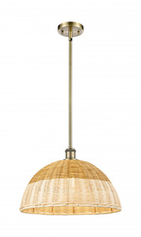 Bristol Natural II - 1 Light - 16 inch - Antique Brass - Stem hung - Mini Pendant (3442|516-1S-AB-NBD2-16-NAT)