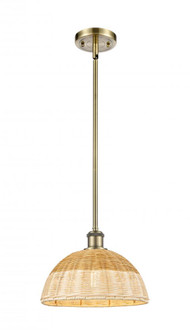 Bristol Natural II - 1 Light - 12 inch - Antique Brass - Stem hung - Mini Pendant (3442|516-1S-AB-NBD2-12-NAT)
