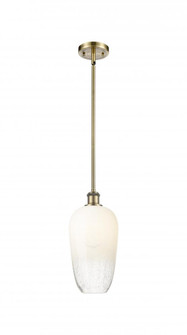 Brookhaven Flute - 1 Light - 7 inch - Antique Brass - Stem hung - Mini Pendant (3442|516-1S-AB-G484-7OP)