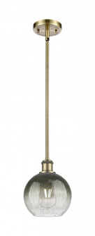 Brookhaven Globe - 1 Light - 8 inch - Antique Brass - Stem hung - Mini Pendant (3442|516-1S-AB-G483-8SL)