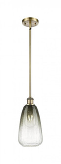 Brookhaven Almond - 1 Light - 6 inch - Antique Brass - Stem hung - Mini Pendant (3442|516-1S-AB-G480-6SL)