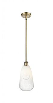 Brookhaven Almond - 1 Light - 6 inch - Antique Brass - Stem hung - Mini Pendant (3442|516-1S-AB-G480-6OP)