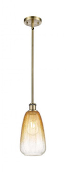 Brookhaven Almond - 1 Light - 6 inch - Antique Brass - Stem hung - Mini Pendant (3442|516-1S-AB-G480-6AM)