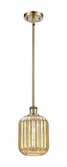 Preston Cylinder - 1 Light - 7 inch - Antique Brass - Stem hung - Mini Pendant (3442|516-1S-AB-G460-7ME)
