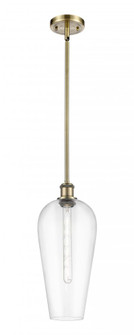 Chelsea - 1 Light - 8 inch - Antique Brass - Stem hung - Mini Pendant (3442|516-1S-AB-G456-8CL)