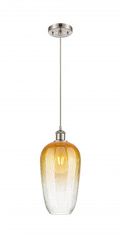 Brookhaven Flute - 1 Light - 7 inch - Brushed Satin Nickel - Cord hung - Mini Pendant (3442|516-1P-SN-G484-7AM)