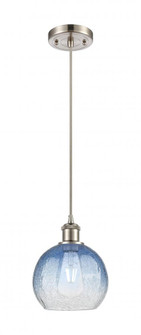 Brookhaven Globe - 1 Light - 8 inch - Brushed Satin Nickel - Cord hung - Mini Pendant (3442|516-1P-SN-G483-8SB)
