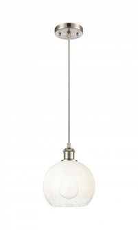 Brookhaven Globe - 1 Light - 8 inch - Brushed Satin Nickel - Cord hung - Mini Pendant (3442|516-1P-SN-G483-8OP)