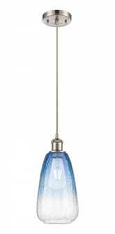 Brookhaven Almond - 1 Light - 6 inch - Brushed Satin Nickel - Cord hung - Mini Pendant (3442|516-1P-SN-G480-6SB)