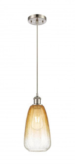 Brookhaven Almond - 1 Light - 6 inch - Brushed Satin Nickel - Cord hung - Mini Pendant (3442|516-1P-SN-G480-6AM)