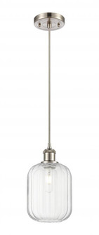Preston Cylinder - 1 Light - 7 inch - Brushed Satin Nickel - Cord hung - Mini Pendant (3442|516-1P-SN-G460-7CL)