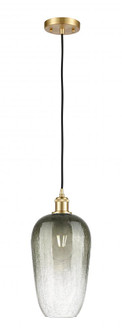 Brookhaven Flute - 1 Light - 7 inch - Satin Gold - Cord hung - Mini Pendant (3442|516-1P-SG-G484-7SL)