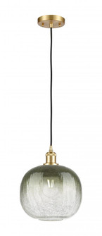Brookhaven Sphere - 1 Light - 11 inch - Satin Gold - Cord hung - Mini Pendant (3442|516-1P-SG-G481-10SL)