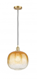 Brookhaven Sphere - 1 Light - 11 inch - Satin Gold - Cord hung - Mini Pendant (3442|516-1P-SG-G481-10AM)