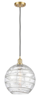 Athens Deco Swirl - 1 Light - 12 inch - Satin Gold - Cord hung - Mini Pendant (3442|516-1P-SG-G1213-12CL)