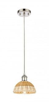 Bristol Natural II - 1 Light - 8 inch - Polished Nickel - Cord hung - Mini Pendant (3442|516-1P-PN-NBD2-75-NAT)