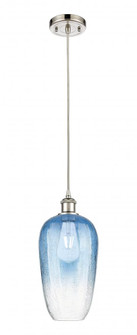 Brookhaven Flute - 1 Light - 7 inch - Polished Nickel - Cord hung - Mini Pendant (3442|516-1P-PN-G484-7SB)