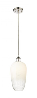Brookhaven Flute - 1 Light - 7 inch - Polished Nickel - Cord hung - Mini Pendant (3442|516-1P-PN-G484-7OP)