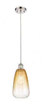 Brookhaven Almond - 1 Light - 6 inch - Polished Nickel - Cord hung - Mini Pendant (3442|516-1P-PN-G480-6AM)
