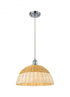 Bristol Natural II - 1 Light - 16 inch - Polished Chrome - Cord hung - Mini Pendant (3442|516-1P-PC-NBD2-16-NAT)