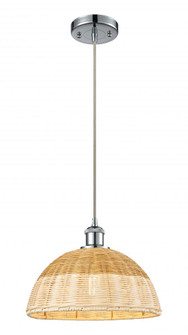 Bristol Natural II - 1 Light - 12 inch - Polished Chrome - Cord hung - Mini Pendant (3442|516-1P-PC-NBD2-12-NAT)