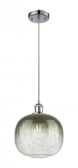 Brookhaven Sphere - 1 Light - 11 inch - Polished Chrome - Cord hung - Mini Pendant (3442|516-1P-PC-G481-10SL)