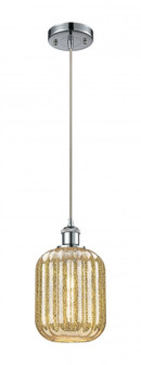 Preston Cylinder - 1 Light - 7 inch - Polished Chrome - Cord hung - Mini Pendant (3442|516-1P-PC-G460-7ME)