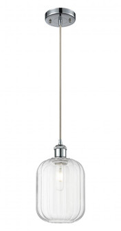 Preston Cylinder - 1 Light - 7 inch - Polished Chrome - Cord hung - Mini Pendant (3442|516-1P-PC-G460-7CL)