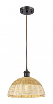 Bristol Natural II - 1 Light - 12 inch - Oil Rubbed Bronze - Cord hung - Mini Pendant (3442|516-1P-OB-NBD2-12-NAT)