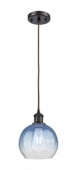 Brookhaven Globe - 1 Light - 8 inch - Oil Rubbed Bronze - Cord hung - Mini Pendant (3442|516-1P-OB-G483-8SB)