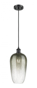 Brookhaven Flute - 1 Light - 7 inch - Matte Black - Cord hung - Mini Pendant (3442|516-1P-BK-G484-7SL)