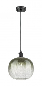Brookhaven Sphere - 1 Light - 11 inch - Matte Black - Cord hung - Mini Pendant (3442|516-1P-BK-G481-10SL)