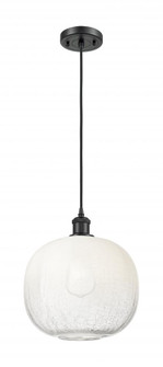 Brookhaven Sphere - 1 Light - 11 inch - Matte Black - Cord hung - Mini Pendant (3442|516-1P-BK-G481-10OP)