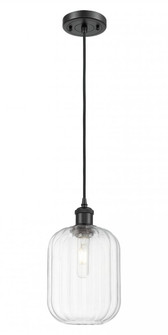 Preston Cylinder - 1 Light - 7 inch - Matte Black - Cord hung - Mini Pendant (3442|516-1P-BK-G460-7CL)