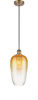 Brookhaven Flute - 1 Light - 7 inch - Brushed Brass - Cord hung - Mini Pendant (3442|516-1P-BB-G484-7AM)