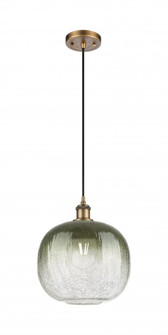 Brookhaven Sphere - 1 Light - 11 inch - Brushed Brass - Cord hung - Mini Pendant (3442|516-1P-BB-G481-10SL)