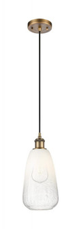 Brookhaven Almond - 1 Light - 6 inch - Brushed Brass - Cord hung - Mini Pendant (3442|516-1P-BB-G480-6OP)