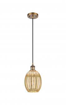 Preston Bulb - 1 Light - 6 inch - Brushed Brass - Cord hung - Mini Pendant (3442|516-1P-BB-G459-6ME)