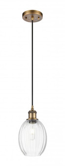 Preston Bulb - 1 Light - 6 inch - Brushed Brass - Cord hung - Mini Pendant (3442|516-1P-BB-G459-6CL)