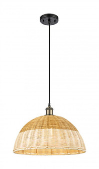 Bristol Natural II - 1 Light - 16 inch - Black Antique Brass - Cord hung - Mini Pendant (3442|516-1P-BAB-NBD2-16-NAT)