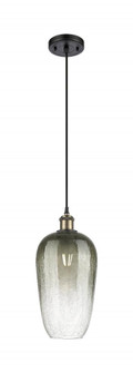 Brookhaven Flute - 1 Light - 7 inch - Black Antique Brass - Cord hung - Mini Pendant (3442|516-1P-BAB-G484-7SL)