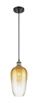 Brookhaven Flute - 1 Light - 7 inch - Black Antique Brass - Cord hung - Mini Pendant (3442|516-1P-BAB-G484-7AM)