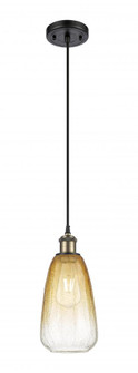 Brookhaven Almond - 1 Light - 6 inch - Black Antique Brass - Cord hung - Mini Pendant (3442|516-1P-BAB-G480-6AM)