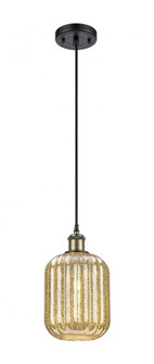 Preston Cylinder - 1 Light - 7 inch - Black Antique Brass - Cord hung - Mini Pendant (3442|516-1P-BAB-G460-7ME)