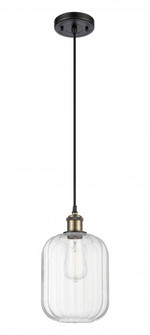 Preston Cylinder - 1 Light - 7 inch - Black Antique Brass - Cord hung - Mini Pendant (3442|516-1P-BAB-G460-7CL)