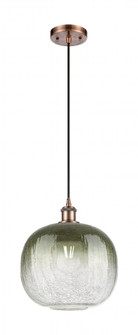 Brookhaven Sphere - 1 Light - 11 inch - Antique Copper - Cord hung - Mini Pendant (3442|516-1P-AC-G481-10SL)