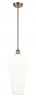 Chelsea - 1 Light - 8 inch - Antique Copper - Cord hung - Mini Pendant (3442|516-1P-AC-G456-8WH)